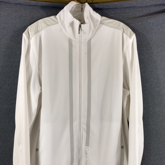 VINTAGE CALVIN KLEIN WHITE JACKET LT MODERN L - Picture 4 of 8